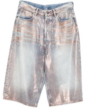 Acne Studios Glitter Denim Shorts Ce0075Cp1" - Black