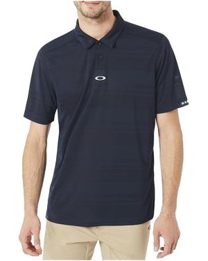 Oakley Aero Stripe Jacquard Polo Shirt "Fathom" 434034 6Ac" - Blue