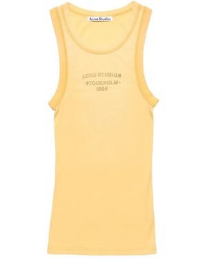 Acne Studios Sprayed Logo Tank Top "Light" Cl0443 Abu" - Black