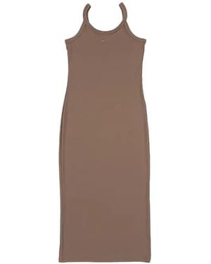 Nike Nsw Chill Tight Mini-Rib Tank Dress "Mink" Hj0710 233" - Black