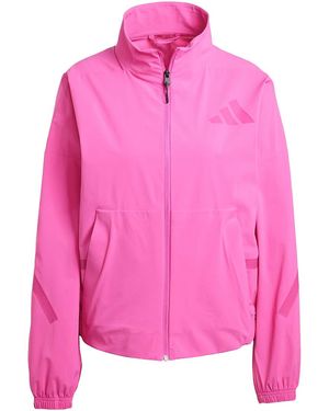 adidas Z.N.E. Woven Full-Zip Track Top "Semi Lucid Fuchsia" Jp4191" - Pink