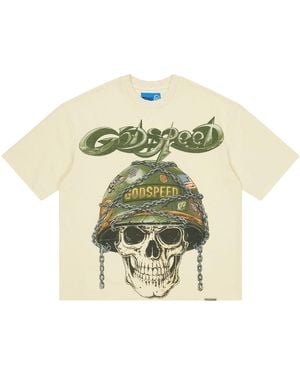 GODSPEED NEW YORK Badges Of Honour Ii T-Shirt "Bone" Gs477" - Black