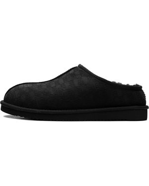 Kith Mas Monogram Shearling Slippers Khmsh0004 001" - Black