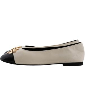 Tory Burch Charlie Ballet "Light Cream Perfect 187711 250" - Black