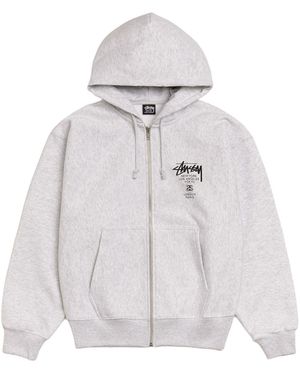 Stussy World Tour Zip Hoodie "Ash" Stus458" - Black