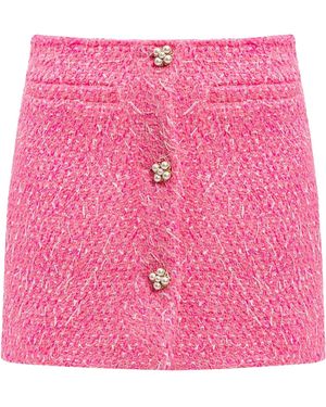 Vetements Deconstructed Tweed Skirt "Ss25 - Pink