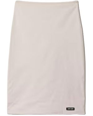 Miu Miu Stretch Poplin Skirt "Chalk" Mg2776 6472 F0K74" - Black