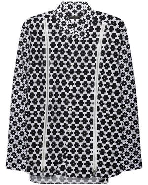 Comme des Garçons Pattern Zip Shirt Cdp-Mtps-0010" - Black