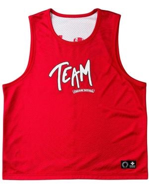 Chrome Hearts Matty Boy Form Logo Reversible Warmup Basketball Jersey Chrm1231" - Red