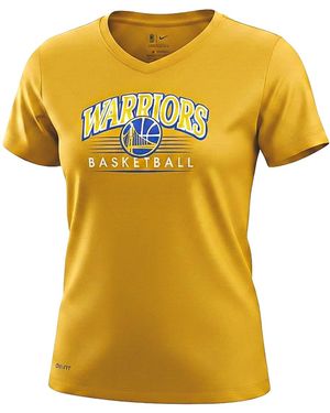 Nike Nba Golden State Warriors V-Neck Tee Aq5919 728" - Black