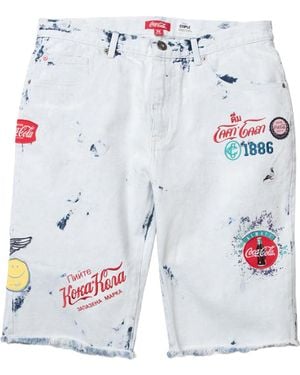 Staple Coca-Cola Always Denim Shorts 1902D5318" - Black