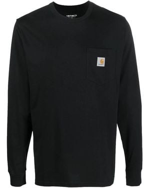 Carhartt Long Sleeve Pocket T-Shirt I030437 89Xx" - Black