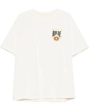 Rhude Playing Card T-Shirt "Vintage Rhss26Tt02012 Wht" - Black