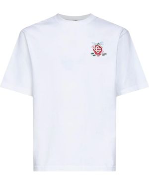 CASABLANCA Dragonfly Floral Oversized Short Sleeve T‑Shirt Maw25 Jts 044 08" - Black