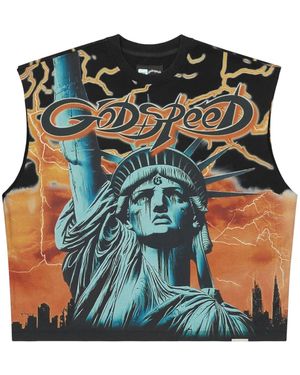 GODSPEED NEW YORK Voltage Sleeveless T-Shirt Gs426" - Black
