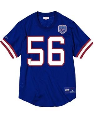 Mitchell & Ness Nfl Name & Number Mesh Crew Neck Shirt "New York Giants - Blue