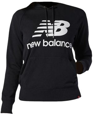 New Balance Essential Po Hoodie Wt91523" - Black