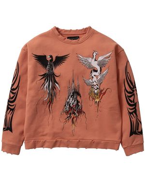 Who Decides War Nefarious Winged Crewneck Mhb5Wygt" - Black