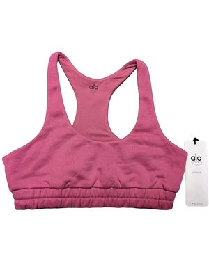 Alo Yoga Sweatshirt Sports Bra "Rasberry Sorbet" 25" - Black