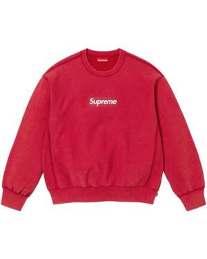 Supreme Washed Box Logo Crewneck "Ss25 - Red