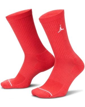 Nike Everyday Crew Socks "Multi-Color - Red