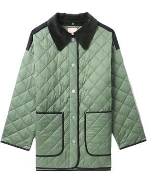 A Bathing Ape Quilted Trucker Jacket Bpyjkjk7216Xj" - Green