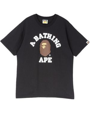 A Bathing Ape University T-Shirt 001Tem301001Mblk" - Black