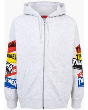 Supreme Thrasher Multi Logo Zip Up Hoo "Fw21" Su11069" - Black