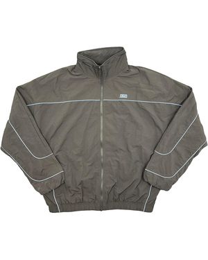 Kith Azariah Wool Track Zip Jacket "Kindling" Khw010162 211" - Black