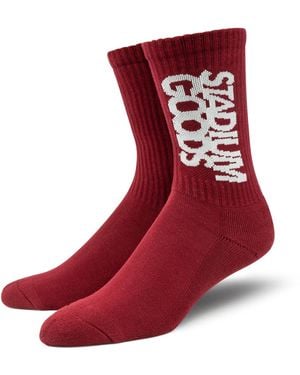 Stadium Goods Crew Sock "Dark Rose" Sgs0453" - Red