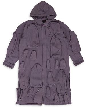 Who Decides War Floor Length Trench Coat 113001050013Aw23" - Purple