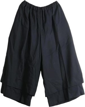 Comme des Garçons Layered Hem Trousers Gr P005 051" - Black