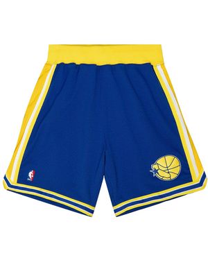 Mitchell & Ness Authentic Road Shorts "Nba Warriors 95-96" Ashrgs18119 Gswroya95" - Blue