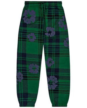 DENIM TEARS Plaid Cotton Wreath Joggers Dt386" - Green