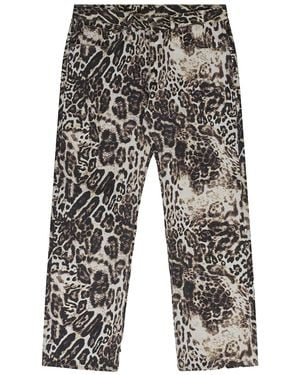 Mowalola Cheetah Print Jeans "Ksubi" Kxm25Dj003 Mult" - Black