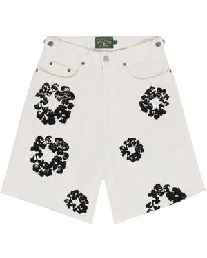 DENIM TEARS The Cotton Wreath Jean Short Dt187" - Black