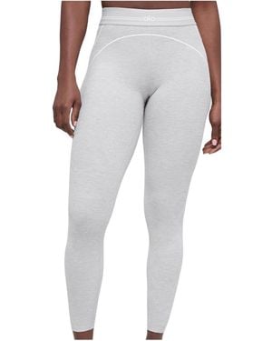 Alo Yoga 7/8 High-Waist Soft Heart Throb Legging "Heather" 04" - Black