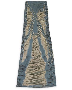 Who Decides War Laced Window Maxi Skirt 3120220009Ss24" - Black