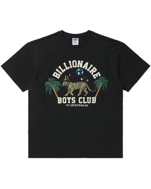 BBCICECREAM Leopard Knit T-Shirt 861 6310 Blac" - Black
