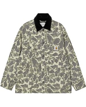 Carhartt Tapestry Chore Coat Duck Jacquard Tobacco" I035329 3Ck Xx" - Black