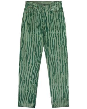 DENIM TEARS Kiss My Grits Watermelon 501 Jeans Dt735" - Green