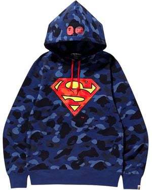 A Bathing Ape Dc Superman Colour Camo Pullover Hoodie Camo" Cy1Uqjvd" - Blue