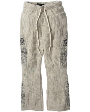 Who Decides War Waffle Window Joggers Wafflewindowsweatpant Ivory" - Black