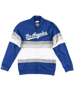 Mitchell & Ness Mlb Front Stripe Full Zip Jumper "Los Angeles Dodgers - Blue