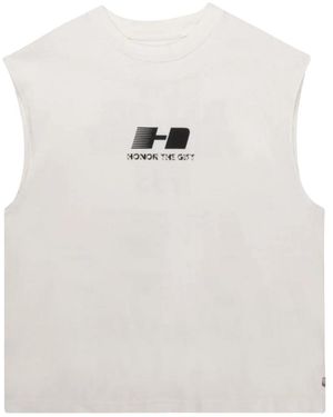 Honor The Gift The Frequency Tank Top Htg260214001 Whit" - Black