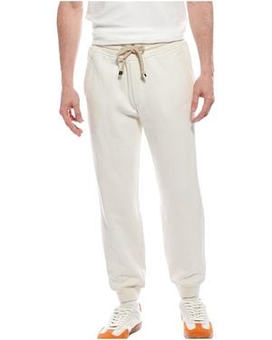 Brunello Cucinelli Drawstring Jogger Trousers "Cream" Brun309" - Black