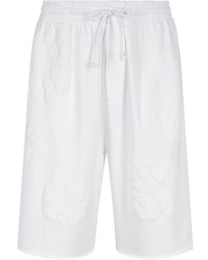 DENIM TEARS Mono Cotton Wreath Shorts Dt034" - Black