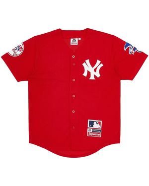 Supreme New York Yankees Baseball Jersey "Ss15 - Red