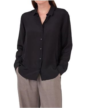 Kith Amalia Autograph Monogram Silk Blouse Khw030422 001" - Black