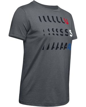 Under Armour Freedom Usa Glitch T-Shirt 1343561 012" - Black